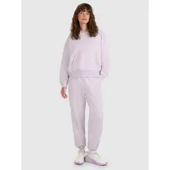 4F bluza dresowa damska z kapturem 4FWAW25TSWSF1887 fioletowy