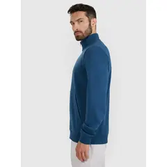 4F bluza męska bawełniana 4FWAW25TSWSM1902 zielony
