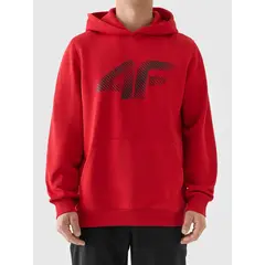 4F bluza dresowa męska z kapturem 4FWMM00TSWSM1766 czerwony