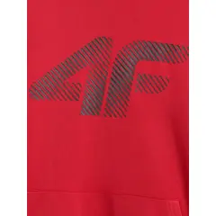 4F bluza dresowa męska z kapturem 4FWMM00TSWSM1766 czerwony