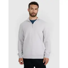 4F bluza męska bawełniana 4FWAW25TSWSM1902 szary