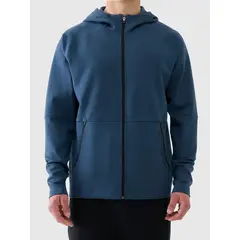 4F bluza męska z kapturem bawełniana 4FWAW25TSWSM1865 niebieski