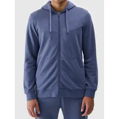 4F bluza rozpinana męska z kapturem 4FWMM00TSWSM1768 niebieski