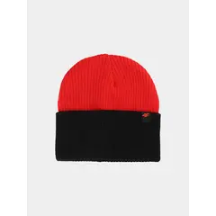 4F czapka o prążkowanym splocie 4FJWAW25ACAPM600 czerwony