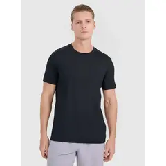 4F koszulka męska treningowa z wykończeniem szybkoschnącym 4FWMM00TFTSM1830 czarny
