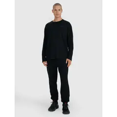 4F koszulka z długim rękawem męska longsleeve 4FWAW25TLONM474 czarny