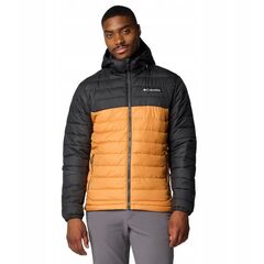 COLUMBIA kurtka zimowa męska z kapturem Powder Lite II brązowa, Kolor: brązowy, Rozmiar: L