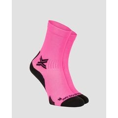 Skarpety unisex X-Socks RUN DISCOVER CREW FLUO PINK/X BLACK różowe, Kolor: różowy, Rozmiar: 39/41