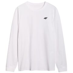 4F koszulka z długim rękawem męska longsleeve 4FWMM00TLONM432 biała, Kolor: biały, Rozmiar: XXL, 2 zdjęcie