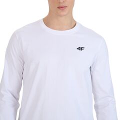 4F koszulka z długim rękawem męska longsleeve 4FWMM00TLONM432 biała, Kolor: biały, Rozmiar: XXL, 3 zdjęcie