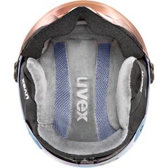 Kask narciarski dziecięcy UVEX Rocket junior Visor fioletowy, Kolor: fioletowy, Rozmiar: 54-58, 2 zdjęcie