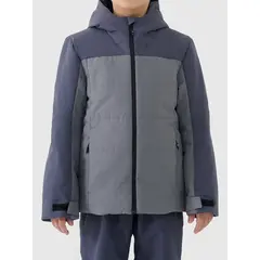 4F ocieplana kurtka narciarska dla chłopców z pikowanym torsem 4FJWAW25TTJAM0829 szara, Kolor: szary, Rozmiar: 146