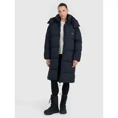 4F kurtka damska zimowa puchowa za kolana 4FWAW25TDJAF588 czarna, Kolor: czarny, Rozmiar: S, 4 zdjęcie