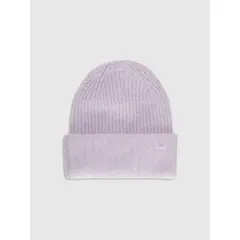 4F czapka damska zimowa beanie o prążkowanym splocie 4FWAW25ACAPF568 fioletowa, Kolor: fioletowy, Rozmiar: S
