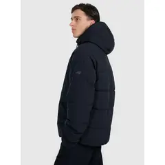 4F kurtka męska puchowa z kapturem z wypełnieniem syntetycznym 4FWAW25TDJAM0710 czarna, Kolor: czarny, Rozmiar: XXL, 3 zdjęcie