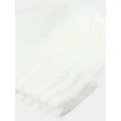 4F czapka damska zimowa beanie o prążkowanym splocie 4FWAW25ACAPF568 biała, Kolor: biały, Rozmiar: M, 3 zdjęcie