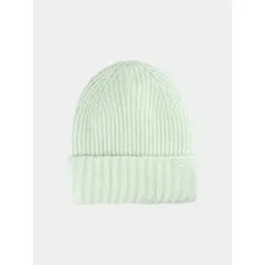 4F czapka damska zimowa beanie o prążkowanym splocie 4FWAW25ACAPF568 zielony, Kolor: zielony, Rozmiar: M