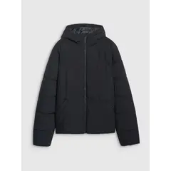 4F kurtka męska puchowa z kapturem z wypełnieniem syntetycznym 4FWAW25TDJAM0710 czarna, Kolor: czarny, Rozmiar: XXL