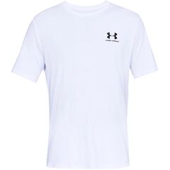 UNDER ARMOUR t-shirt męski koszulka treningowa SPORTSTYLE LEFT CHEST biała, Kolor: biały, Rozmiar: XL