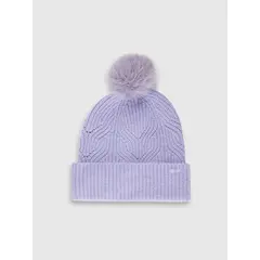 4F czapka damska zimowa z pomponem 4FWAW25ACAPF620 fioletowy, Kolor: fioletowy, Rozmiar: M