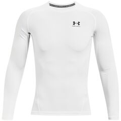 UNDER ARMOUR koszulka z długim rękawem treningowa UA HG Armour LS biała, Kolor: biały, Rozmiar: L