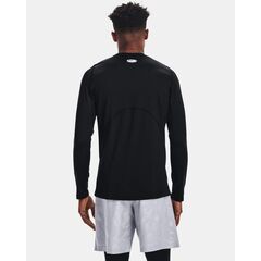 UNDER ARMOUR koszulka sportowa męska z długim rękawem Fitted Crew czarna, Kolor: czarny, Rozmiar: L, 2 zdjęcie