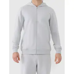 4F rozpinana bluza z kapturem męska 4FWAW25TSWSM1903 szara, Kolor: szary, Rozmiar: XL, 6 zdjęcie