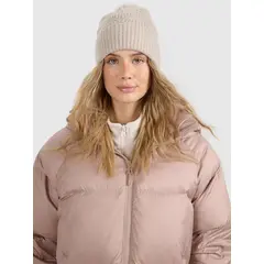 4F czapka damska zimowa z pomponem 4FWAW25ACAPF620 beżowa, Kolor: beżowy, Rozmiar: M, 2 zdjęcie