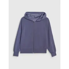 4F bluza damska na zamek z kapturem 4FWAW25TSWSF1835 niebieska, Kolor: niebieski, Rozmiar: M