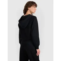 4F bluza damska na zamek z kapturem 4FWAW25TSWSF1835 czarna, Kolor: czarny, Rozmiar: XS, 2 zdjęcie