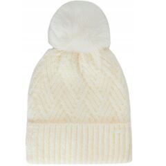 4F czapka damska zimowa beanie 4FJWAW25ACAPF647 biała, Kolor: biały, Rozmiar: one size