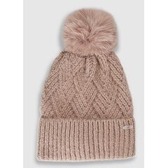 4F czapka damska zimowa beanie 4FJWAW25ACAPF647 beżowa, Kolor: beżowy, Rozmiar: one size