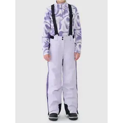 4F ocieplane spodnie narciarskie na szelki 4FJWAW25TFTRF0950 fioletowe, Kolor: fioletowy, Rozmiar: 122