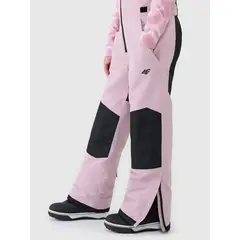 4F ocieplane spodnie snowboardowe typu ogrodniczki 4FJWAW25TFTRF0956 różowe, Kolor: różowy, Rozmiar: 128, 3 zdjęcie