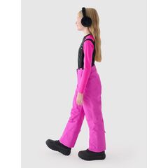 4F ocieplane spodnie narciarskie na szelki 4FJWAW25TFTRF0948 różowe, Kolor: różowy, Rozmiar: 128, 2 zdjęcie