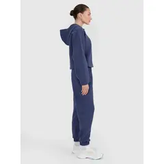4F spodnie z dzianiny o waflowym splocie 4FWAW25TTROF1184 niebieskie, Kolor: niebieski, Rozmiar: XXL, 5 zdjęcie