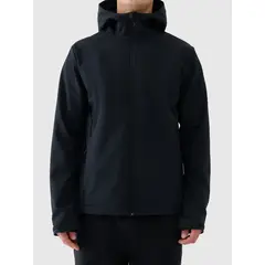 4F kurtka membranowa męska softshell z kapturem 4FWAW25TSOFM362 czarna, Kolor: czarny, Rozmiar: 3XL