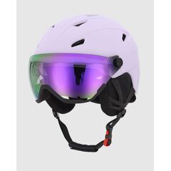 4F kask narciarski z wbudowanymi goglami i regulowaną wentylacją U096 fioletowy, Kolor: fioletowy, Rozmiar: 52-56