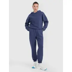 4F spodnie z dzianiny o waflowym splocie 4FWAW25TTROF1184 niebieskie, Kolor: niebieski, Rozmiar: S