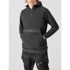 4F bluza męska polarowa z kapturem dużą kieszenią i zamkiem z przodu 4FWAW25TFLEM427, 4 zdjęcie