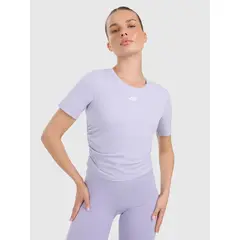 4F t-shirt sportowy damski koszulka 4FWAW25TFTSF1524 fioletowy, Kolor: niebieski, Rozmiar: S