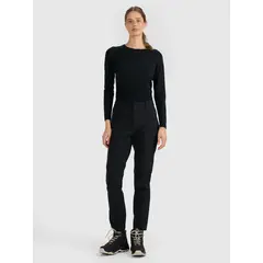 4F spodnie softshell z membraną i kieszeniami na zamek 4FWAW25TFTRF0988 czarne, Kolor: czarny, Rozmiar: XL