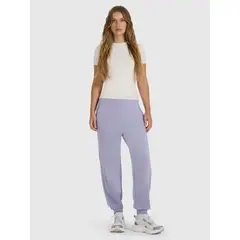 4F spodnie dresowe damskie z kieszeniami 4FWAW25TTROF1180 fioletowe, Kolor: niebieski, Rozmiar: S