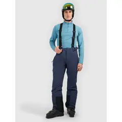 4F spodnie narciarskie męsie ocieplane z membraną i szelkami 4FWAW25TFTRM1155 granatowe, Kolor: granatowy, Rozmiar: 3XL