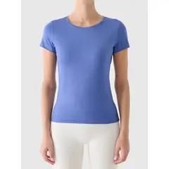 4F Tshirt damski funkcyjny z wykończeniem szybkoschnącym 4FWAW25TFTSF1516 niebieski, Kolor: granatowy, Rozmiar: M