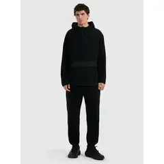 4F bluza męska polarowa z kapturem dużą kieszenią i zamkiem z przodu 4FWAW25TFLEM427, 3 zdjęcie