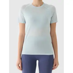 4F t-shirt sportowy damski koszulka z wełną merino 4FWAW25TFTSF1527 niebieskie, Kolor: niebieski, Rozmiar: L