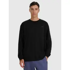 4F koszulka z długim rękawem męska longsleeve 4FWAW25TLONM481 czarna, Kolor: czarny, Rozmiar: XL