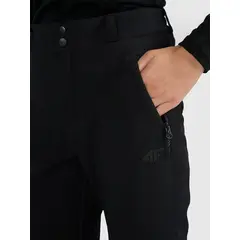 4F spodnie softshell z membraną i kieszeniami na zamek 4FWAW25TFTRF0988 czarne, Kolor: czarny, Rozmiar: S, 4 zdjęcie