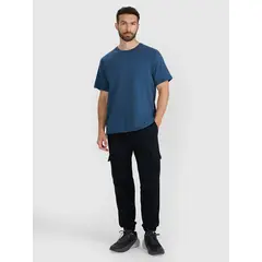 4F spodnie tkaninowe z kieszeniami 4FWAW25TTROM1210 czarne, Kolor: czarny, Rozmiar: XL